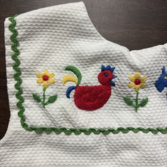 Vtg Handmade Baby Shortall Romper Spring Easter Boy Ric Rac Cotton Sz 3 Month - Picture 8 of 9